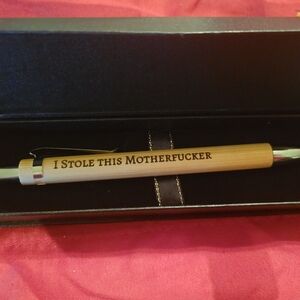 Unique Funny Pen handmade lazer engraved pen w box "I Stole this mother fer"